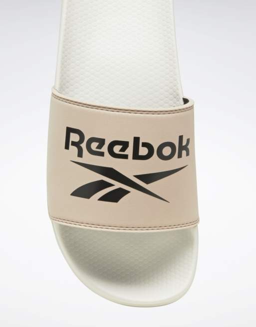 Reebok slides in white and neutral | ASOS