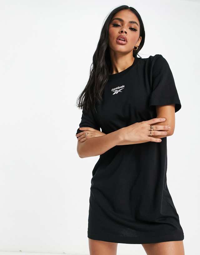 Reebok small logo dress in black