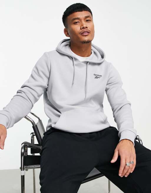 Vrijgekomen Fraude merk op Reebok small logo hoodie in gray | ASOS