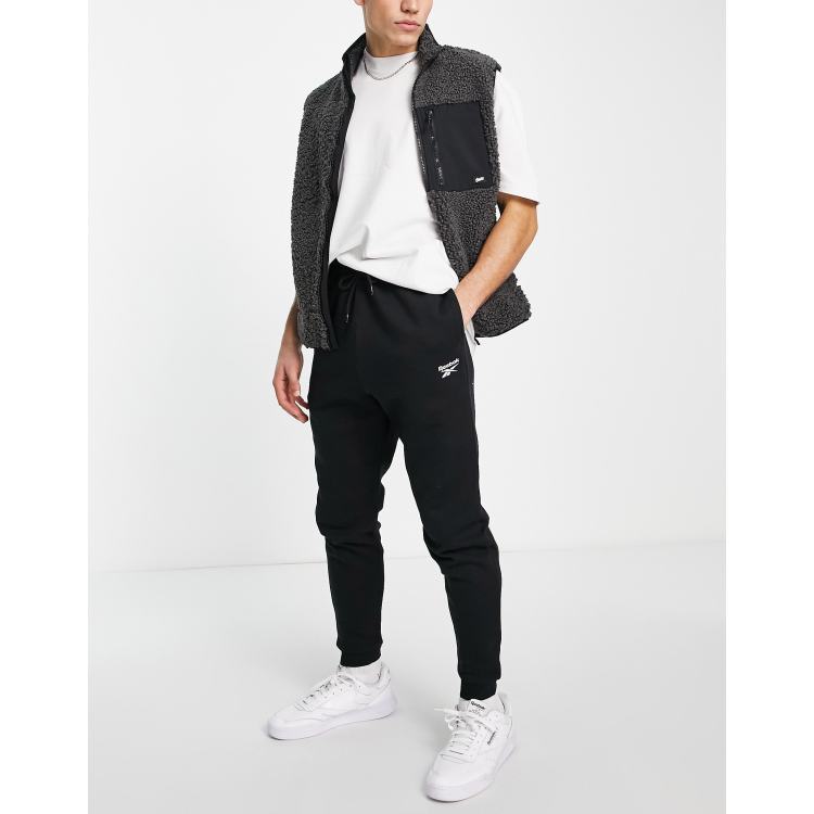 Reebok Large Logo Joggers In Black AY0784, ASOS