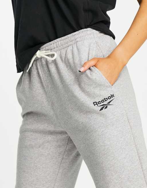 Reebok small logo sweatpants in light gray