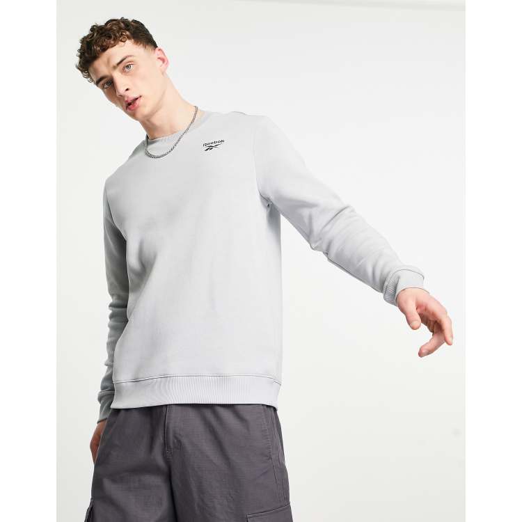 Reebok small logo sweatshirt in grey | ASOS