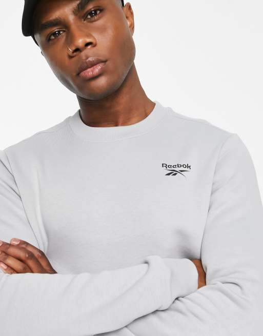 reebok classic grey logo sweatshirt