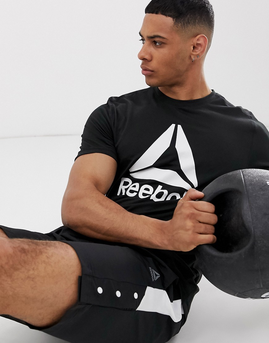 Reebok - sort trænings-T-shirt med logo