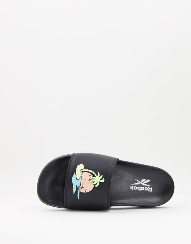 Reebok Summer Retreat classic slides in black