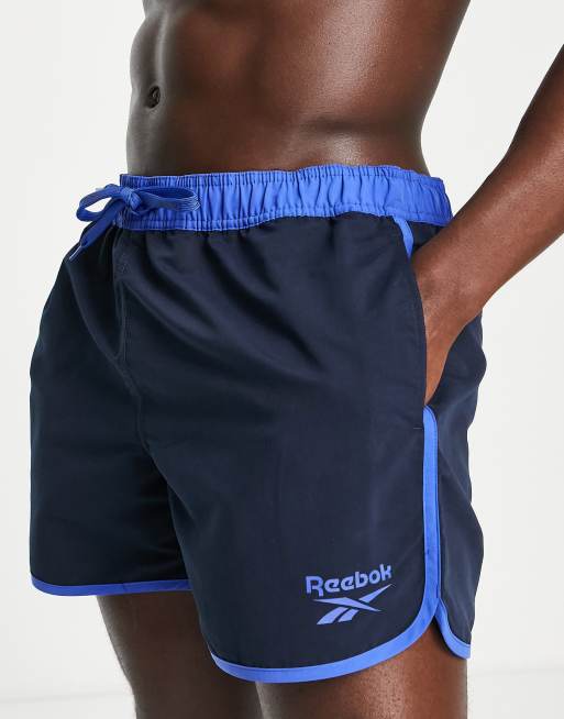 Reebok swim short in navy and dark blue ASOS