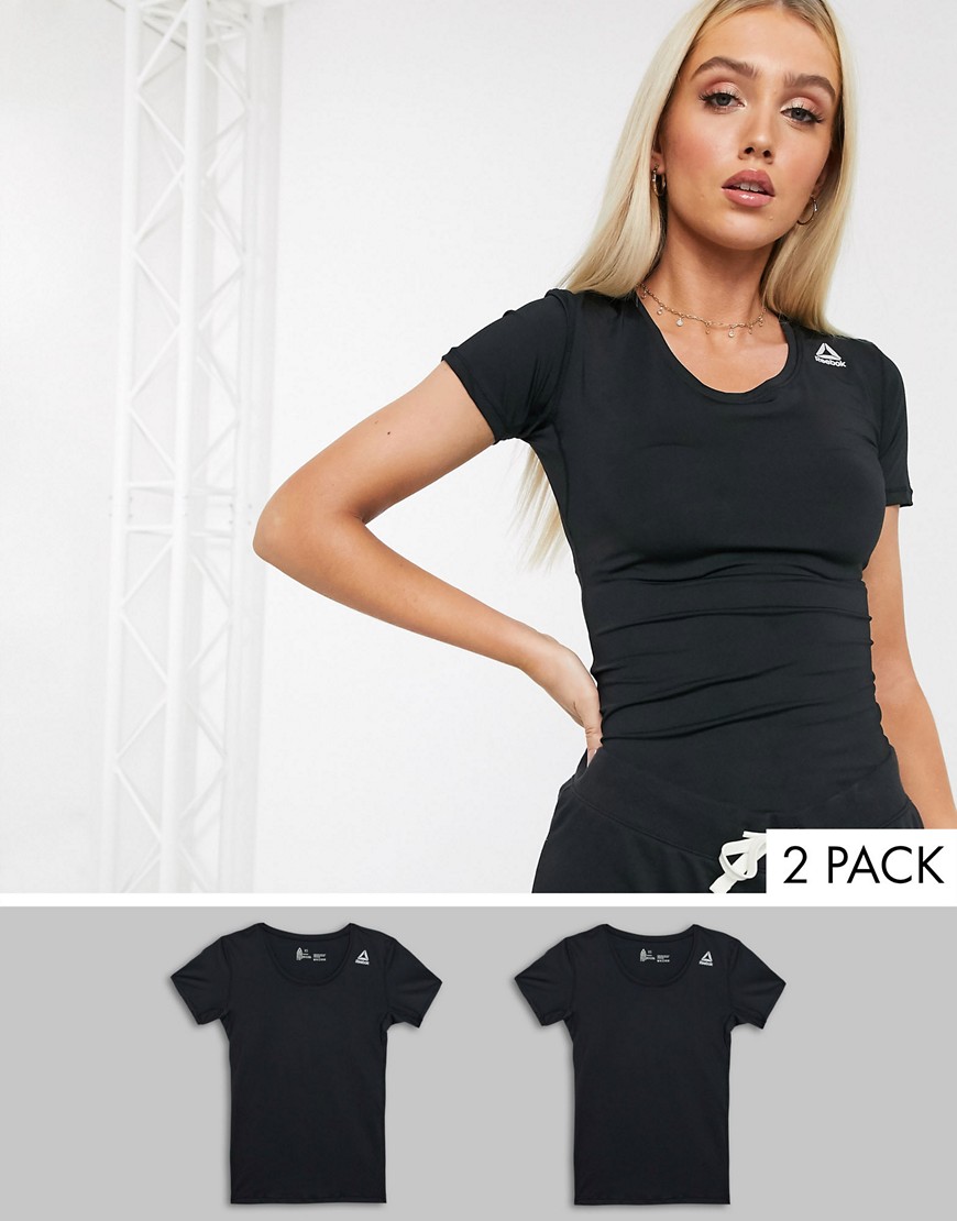 Reebok T-shirt 2 pack in black