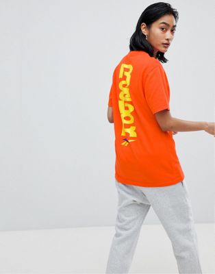 reebok t shirt orange