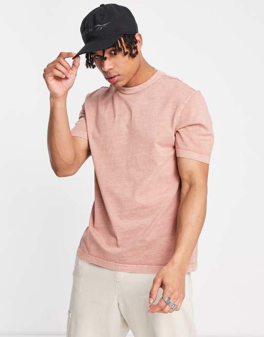 Pink reebok shirt on sale