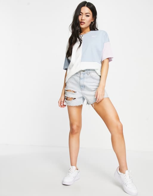 Reebok – T-shirt we wzór z pastelowymi blokami kolorów, 4 z 4
