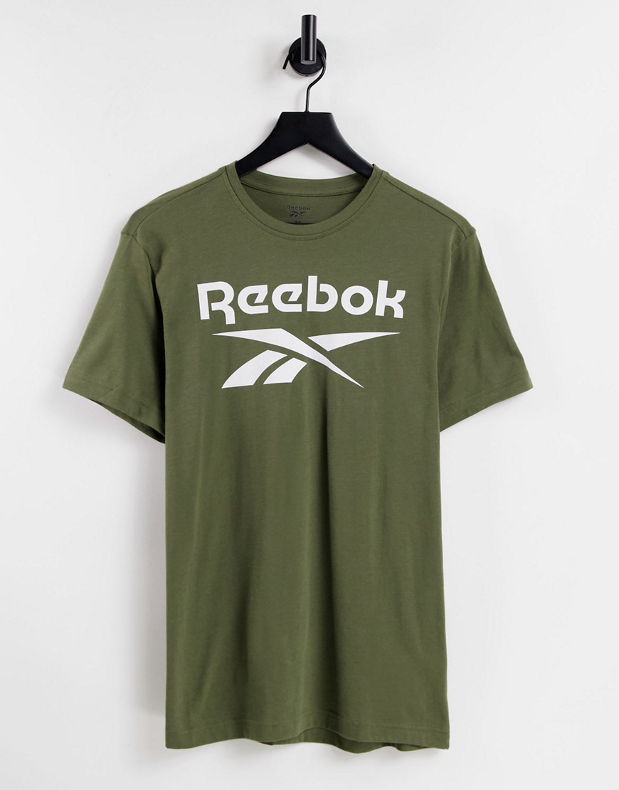 Reebok T-shirt with large logo in green