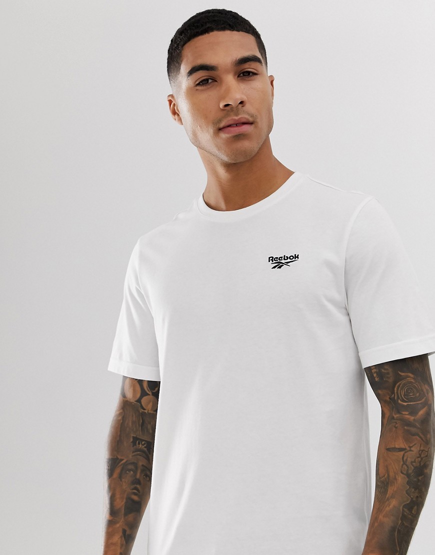 Reebok t-shirt with small vector logo in white-Black