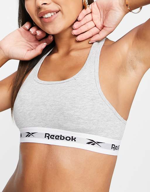 Reebok - Tabitha - Crop top in gemêleerd grijs