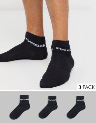 reebok black ankle socks