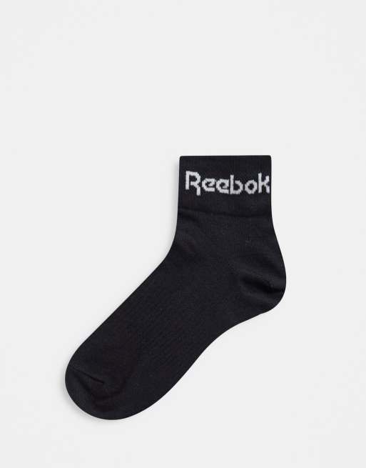 combustible Fobia Encantada de conocerte Reebok Training 3 pack ankle socks in black | ASOS