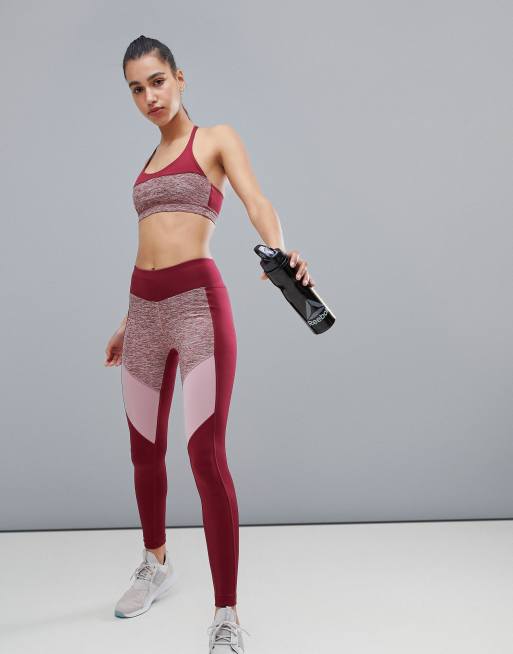 Reebok best sale burgundy leggings