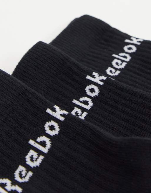 Reebok Training core 3 pack crew socks in black, 2 of 4
