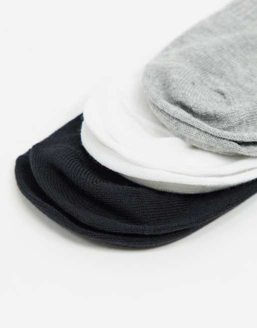 Reebok Training core 3-pack low-cut socks in black white and grey, 2 of 4