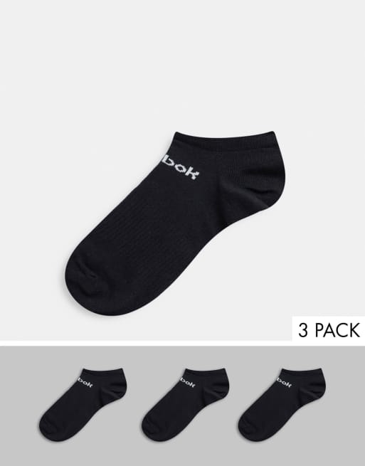 Reebok Training core 3 pack low cut socks in black | ASOS