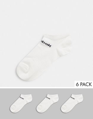 Reebok Training core 3 pack low cut socks in white