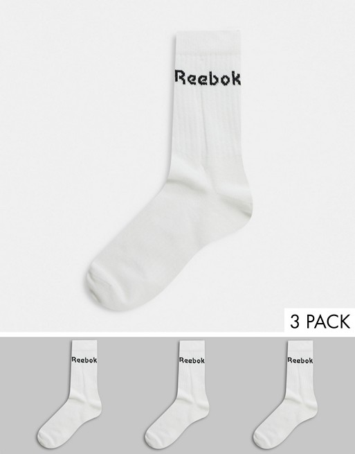 Reebok Training crew socks in white