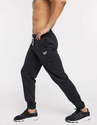 black reebok sweatpants