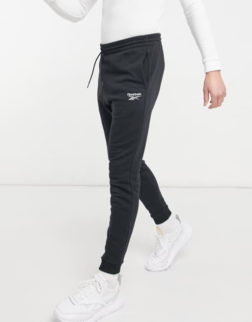 Reebok Training essential fleece sweatpants in black