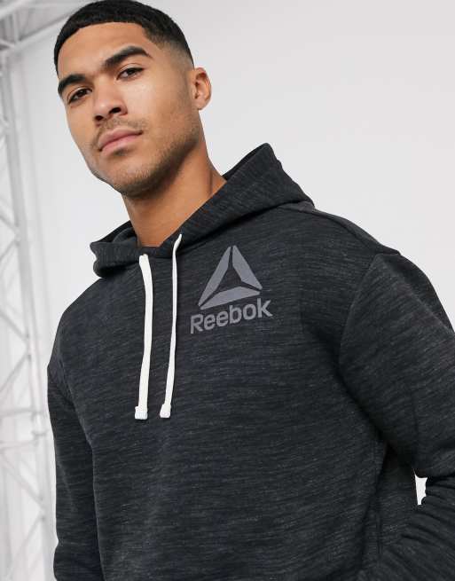 Reebok Training Essentials marble hoodie in black | ASOS