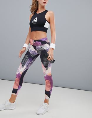 reebok printed leggings