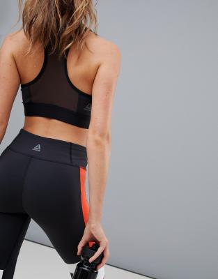 Reebok Training Techstyle blocked leggings in black