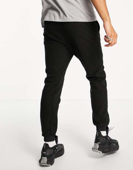 Reebok Training fleece trackies with logo in black, 3 of 4