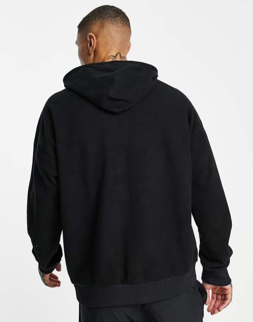 Reebok Training fleece zip-through hoodie with logo in black, 2 of 4