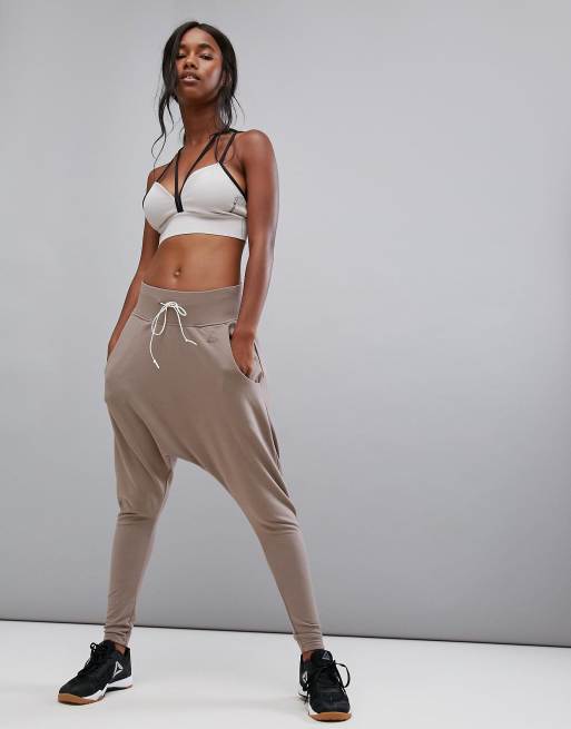 Reebok Training Harem Sweat Pants In Stone