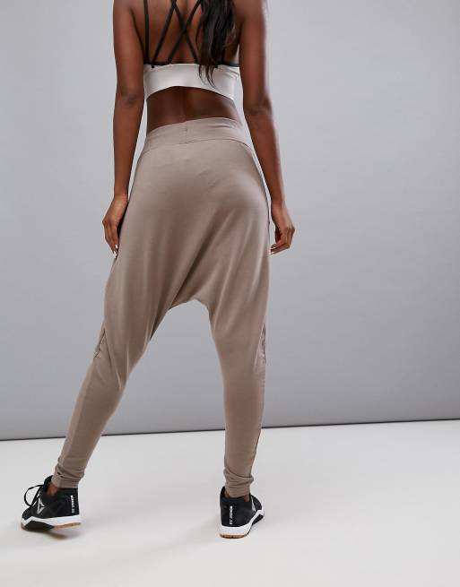 Reebok Training Harem Sweat Pants In Stone