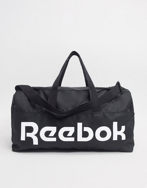 Reebok Training holdall with logo in black