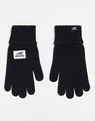 Reebok Training knitted gloves in black