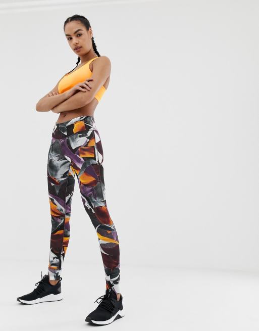 Reebok printed hot sale leggings