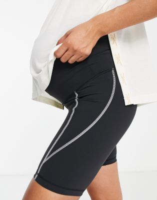 Reebok Training Maternity Lux 2.0 legging shorts in black