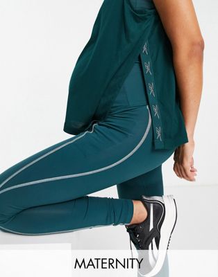 Reebok Training Maternity Lux 2.0 leggings in green