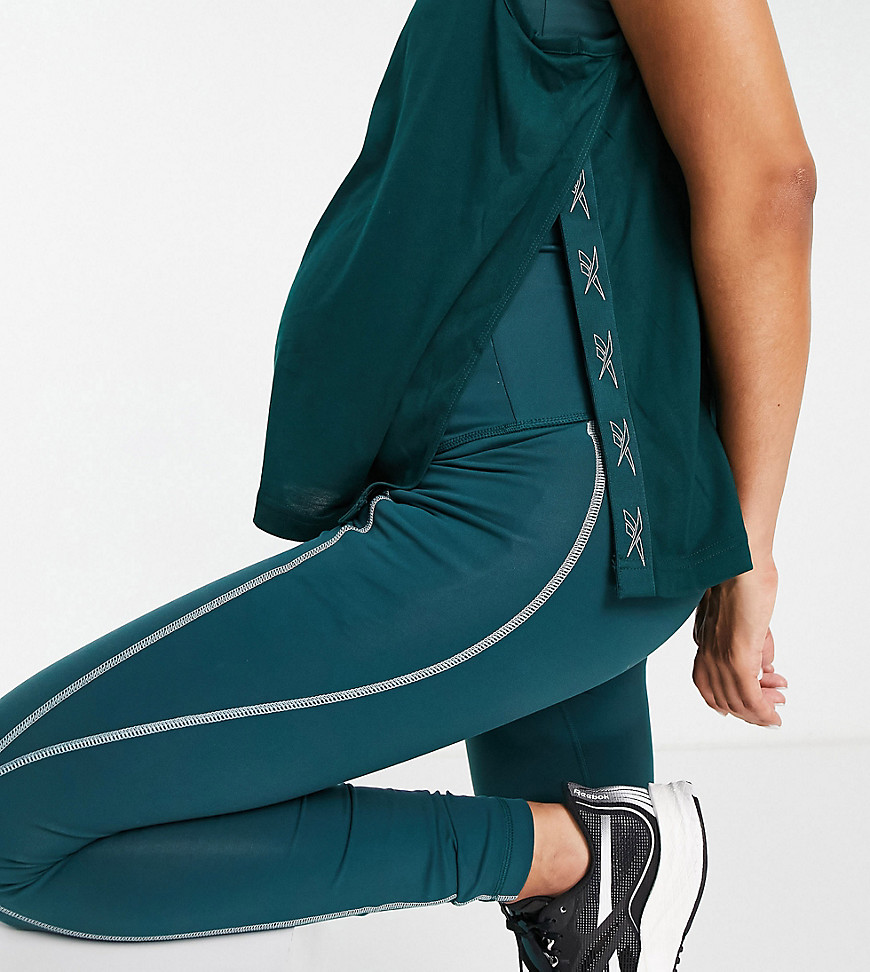 Sandet Hverdage Roux Reebok Training Maternity Lux 2.0 leggings in green - Asos UK | StyleSearch