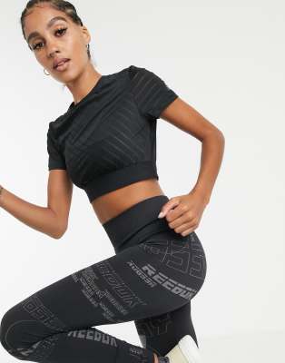 reebok mesh crop top