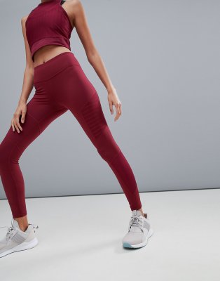 Reebok Training Mesh Insert Leggings In 