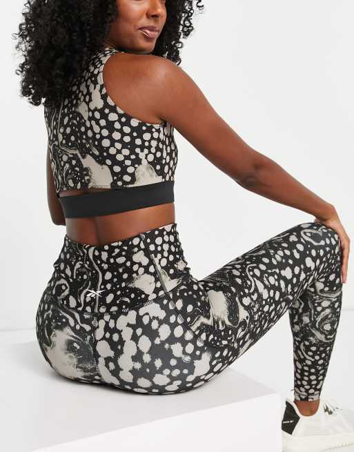 Reebok Training Modern Safari printed bralet in black, 2 of 4