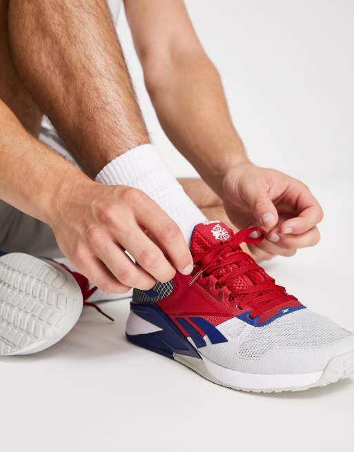 Reebok Training Nano 6000 trainers in blue and red, 3 of 4
