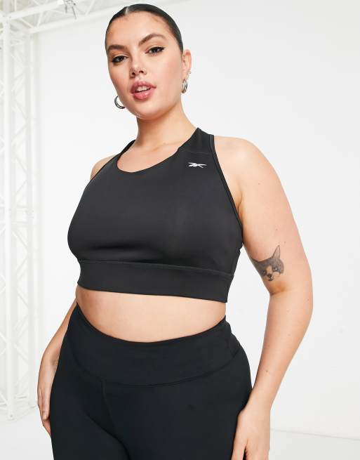 Reebok Training Plus – Svart sportbehå med liten logga och stöd för medelintensiv träning, 4 av 4
