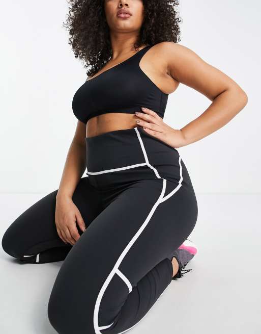 Reebok Training Techstyle blocked leggings in black