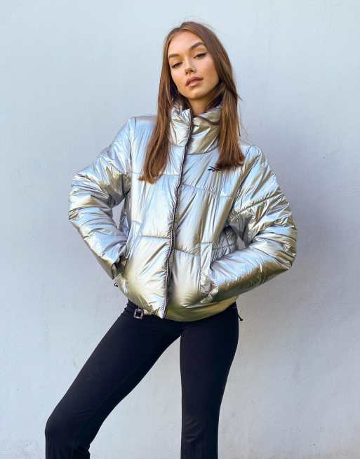 Reebok jacket on sale womens silver