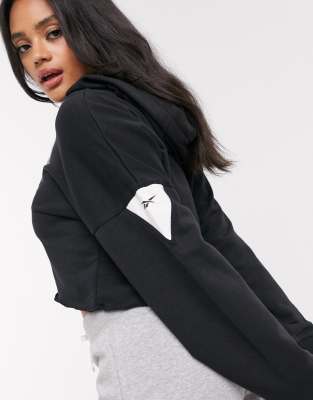 cropped quarter zip hoodie