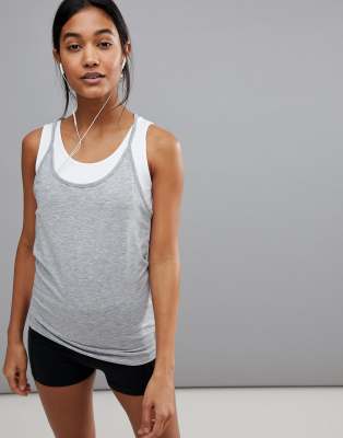 Reebok Training Racerback Tank In Gray