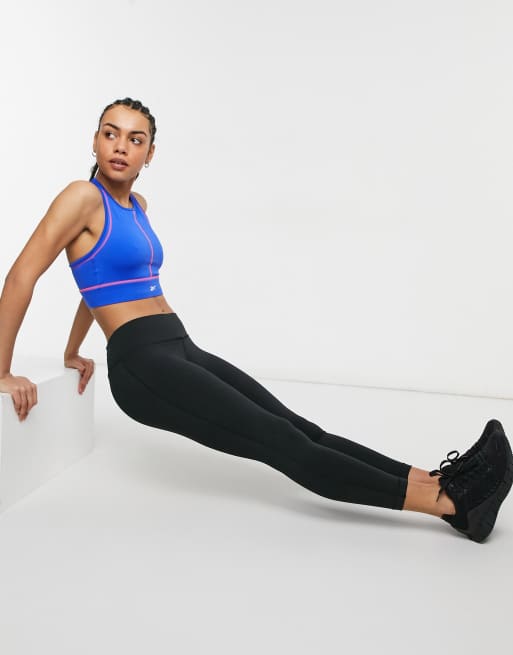 Reebok Training seam detail bralet in blue, 4 of 4